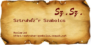 Sztruhár Szabolcs névjegykártya